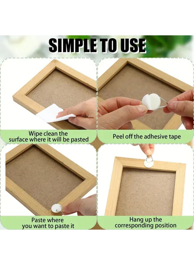 10 Pcs Stainless Steel Adhesive Picture Hooks No Nails Needed For Photo Frames Artwork Home Decor - Image 4